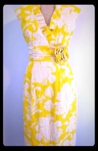 Jessica Howard Size 24W Yellow Floral dress